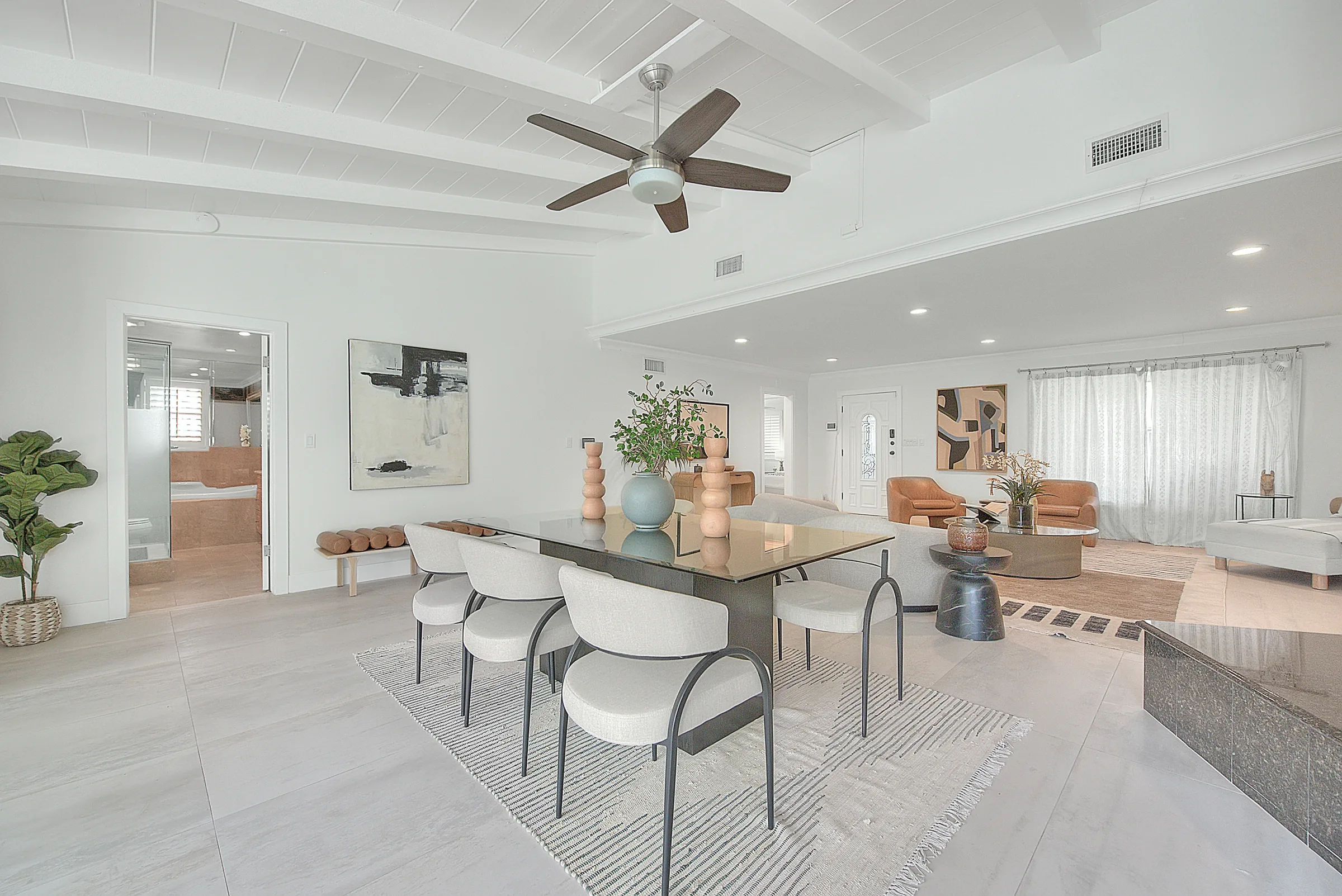 Staged interior at 1420 Riviera Dr