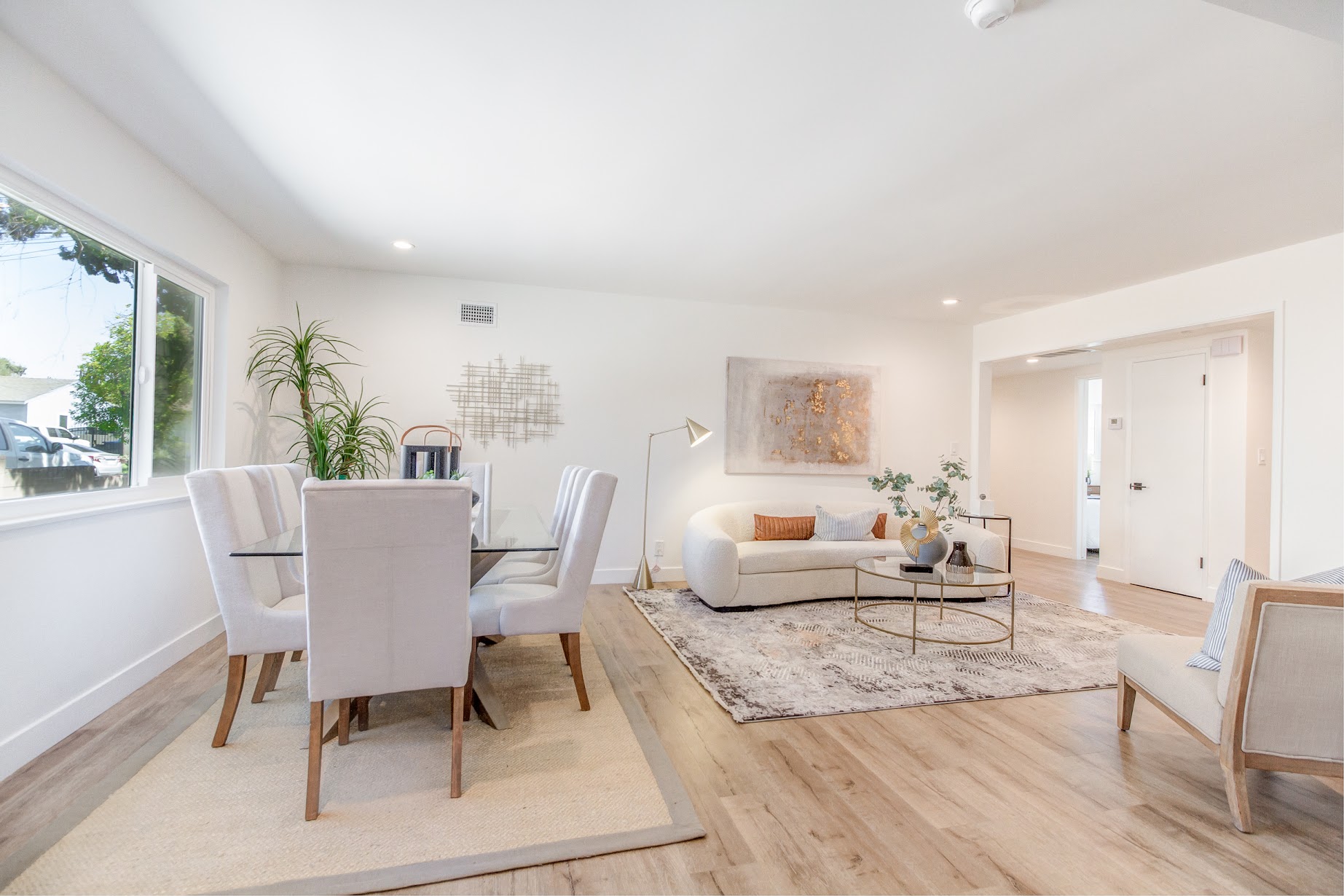 Staged living room — home staging, Greater Los Angeles