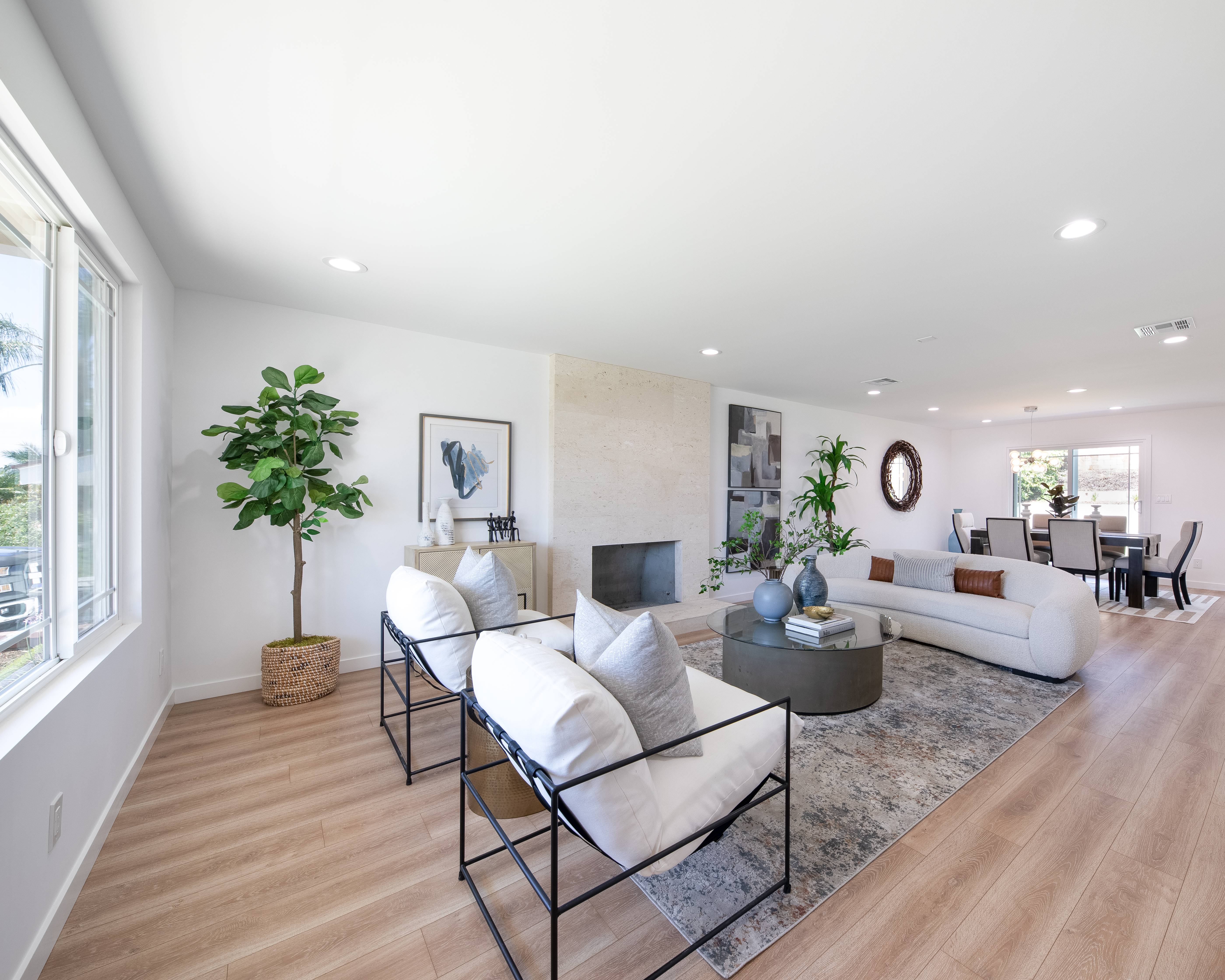 Staged living room — home staging, Greater Los Angeles